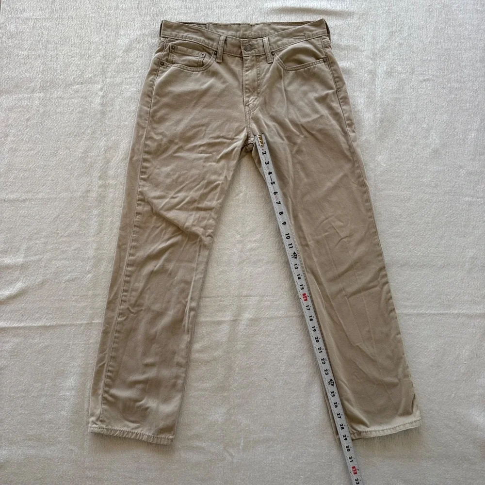 Levi's 514 Straight Fit Pants Mens 32x30 Khaki Tan Stretch Cotton Twill 5 Pocket
